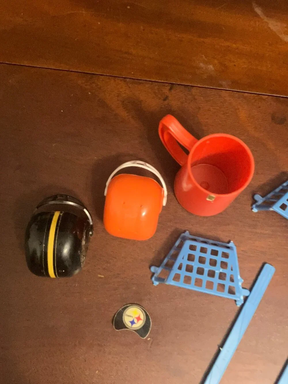 Lot of Vintage Plastic Sports-Themed Cake / Cupcake Toppers or Toy Parts